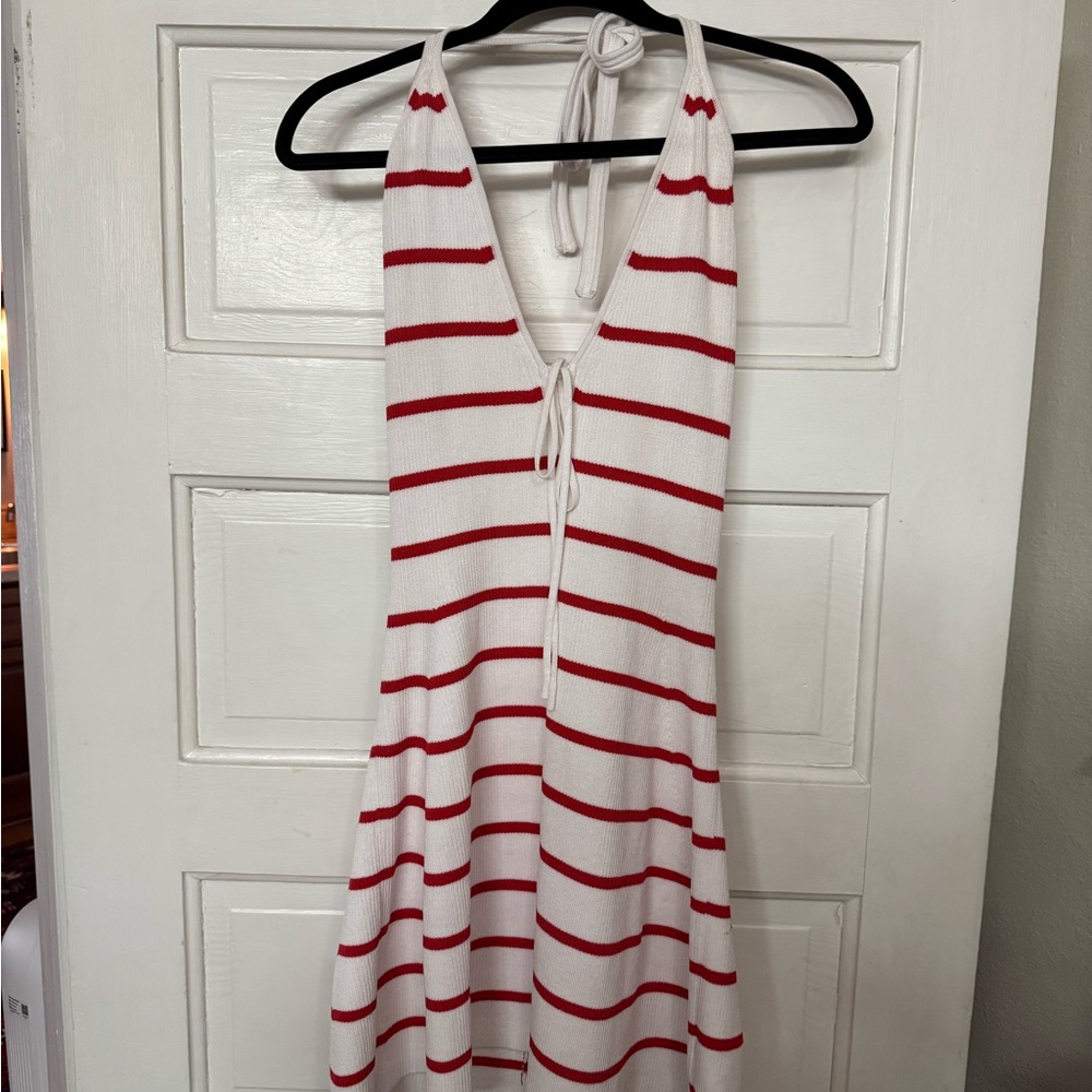 Wild Fable Red and White Striped Knit Top